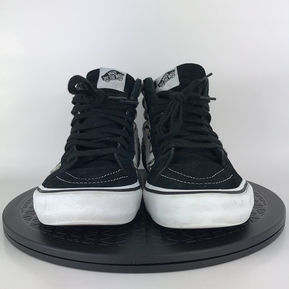 Vans x Supreme Sk8-Hi Pro Checkered Black/White Skate Shoes Men's Size 8.5 - Picture 2 of 16